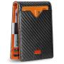 RFID Minimalist Wallet Leather Slim Wallets Card Holder With Money Clip for Men