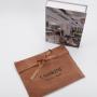 Flexography Custom Logo Printed Beauty Velvet Flap Bag Envelope Gift Perfume Fuax Suede Jewelry Pouch With Bow