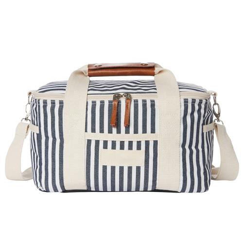 NAVY STRIPE Ice-Cold Eco-friendl PREMIUM COOLER BAG For Keeping Food Drinks Cold and Crisp