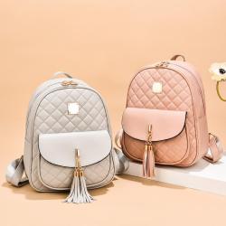 2022 Fashion latest designers women black leather cute laptop women's backpacks for college girls