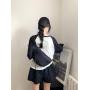 New Japanese and Korean ARC denim canvas bag niche print letter trend shoulder bag large capacity Tote bag