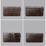 OEM ODM Cartera Hombre Billeteras De Cuero Luxury 100% Genuine Crocodile Leather Wallets For Mens Wholesale Men'S Clutch Purse