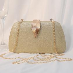 Metal leaf clutch bags small square bag women's handbag 2024 New fashion luxury design evening bag