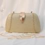 Metal leaf clutch bags small square bag women's handbag 2024 New fashion luxury design evening bag