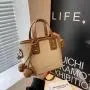 Simplified new Korean version single shoulder crossbody bag with contrasting color for commuting small carrying bag