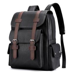 ZWY224 Wholesale Men Vintage Laptop Backpack PU Waterproof Wearable Fashion Backpack Daily Business Work Travel Shoulder Bag