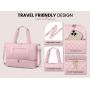 LOVEVOOK wholesale large quilted 3pc handbags sets luxury fashionable travel luggage duffel Gym weekender bags for Hospital trip