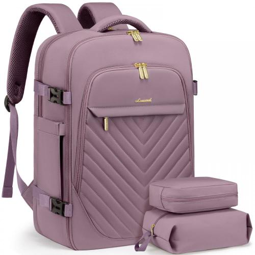 LOVEVOOK 17.3" Travel Backpack with packing cubes Personal Item Carryon camping hiking backpack bag for outdoor travel bag Women