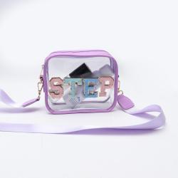 Women Concert Stadium Approved Clear Crossbody Bag With Shoulder Strap Waterproof Candy Color Strap Transparent Crossbody Bag