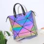 LOVEVOOK Women Handbags Luxury Shoulder Bag Designer 2020 Foldable Totes Luminous Bag with Top-handle Large Capacity Geometric