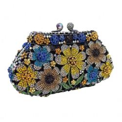 2024 Mermaid women butterfly sequin rhinestone party clutch bag woman luxury wedding evening bag