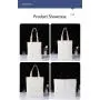 ZF008 New Gift Shopping Bag Eco-Freindly Square Travel Tote Bag Customized Logo Printed Organic Cotton Canvas Bag