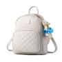 New Stylish Women's Leather Backpack Cute Mini Design Fashionable PU Lining Zipper Button Closures Two Handles College Travel