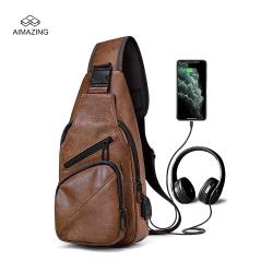 Factory Custom Logo Pu Leather Stash Carbon Lining Locking Smellproof Purse Herb Smell Proof Fanny Pack Bag With Lock