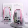 Hot Sale Custom Logo Printing Nylon Mesh Soap Shampoo Storage Bag Drawstring Skincare Product Gift Packaging Mesh Pouch