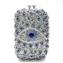 New Eye diamond evening bag banquet dress crystal bag hollow metal rhinestones purse vertical women's clutch bag