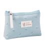 Waterproof Printed Canvas Cosmetic Bag Multifunctional Student Pencil Pouch Portable Small Zipper Wash Bag For Women