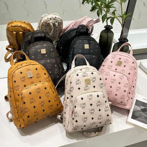 Popular Design New Print Pu Leather Backpack 2024 Wholesale Large Capacity Women's Backpack Bag