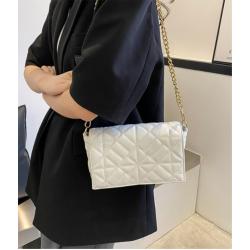 2024  Summer Women's Bag New Fashion Single Shoulder Crossbody Bag  Elegant Diamond Chain PU Bag For Ladies