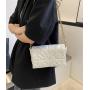 2024  Summer Women's Bag New Fashion Single Shoulder Crossbody Bag  Elegant Diamond Chain PU Bag For Ladies
