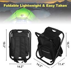 Multi-Function Folding Camping Chair Fishing Chair Cooler  Backpack with Cooler Insulated Picnic Bag