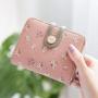 OEW105 Luxury Minimalist Pu Leather Wallets for Women Fashionable Short Coin Purse Zipper Small ID Credit Card Holder