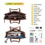 LOVEVOO 2022 15.6 Inch Laptop Bag 2pcs set Large Elegent Handbags for Ladies PU Leather Business Work Briefcase Women's Tote Bag