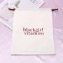 Custom Logo Printing White Cotton Twill Drawstring Bag For Hat Shoes Underwear Luxury Cotton Gift Dust Pouch