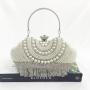 New arrival gold tassel single shoulder diamond bag pearl handbag party wedding bride clutch bags evening bag