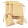Eco-friendly Natural Jute Burlap Hessian Drawstring Pouch Hig Quality Candy Wedding Favor Gift Linen Jute Bag