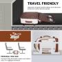 LOVEVOOK 40L Carryon Backpack Personal Item with 3 Packing Cubes Waterproof Business Weekender Overnight Luggage Travel Backpack