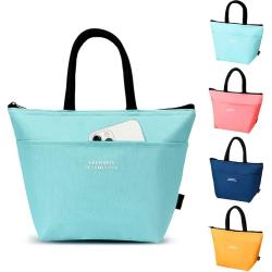 Gelory Freezable Reusable Leakproof Lunch Box Women Insulated Lunch Tote Bag With Soft Padded Handles