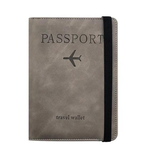 ZF224 PU Document Bag RFID Travel Passport Wallet Anti-theft Swipe Card Bag Multifunctional Waterproof Handheld Bag