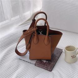 Custom handbag LOGO bag straps shoulder crossbody bucket bag for women pu leather handbags trendy women's tote bags