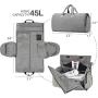 BSCI Factory Custom 45L Foldable Luggage Carrier Duffle Bag Roll Up Travel Garment Duffel Suit Bag includes Toiletry Bag