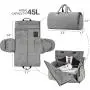BSCI Factory Custom 45L Foldable Luggage Carrier Duffle Bag Roll Up Travel Garment Duffel Suit Bag includes Toiletry Bag
