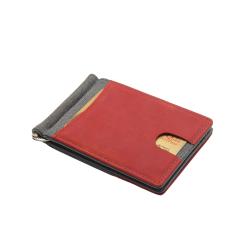 Custom LOGO slim wallet US Custom hot-selling rfid genuine leather men money clip wallet