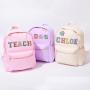 Keymay Hot Sale High Quality Personalized Chenille Letter Patches Nylon Kids Student Backpack School Book Bag School Backpack
