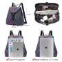Lovevook 2024 OEM custom logo women reflective back pack set crossbody bags ladies school bag women Geometric luminous backpacks