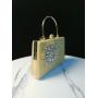 New Arrival Bridal Wedding Elegant Wholesale Rhinestone Flower Clutch Bag Glitter Pleats Handbag Banquet Bag For Woman