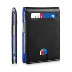 Design leather money clips business credit card holder carbon fiber money clip slim wallet with money clip