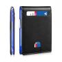 Design leather money clips business credit card holder carbon fiber money clip slim wallet with money clip