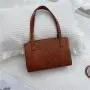 Custom Logo High Texture Handbags Simple Women's Shoulder Bag Fashion Retro Pu Leather Crocodile Print  Tote Bag