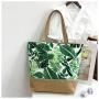 CCF527 Eco Friendly Reusable Canvas  Shopping Tote Bag Outdoor Beach Shoulder Bag Woman's Tote Zipped Closure Tote Bags