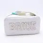 Keymay RTS NO MOQ Bride With Words Embroidered Makeup  Clear Toiletry Bag Cosmetic Bag Zipper Cosmetic Bags & Cases