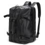 2023 New Men's Large Capacity PU Leather Backpack Waterproof Straddle Travel Computer Bag with USB Portability