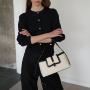 Custom Brand Women Ladies Handbags Luxury Design High Quality Leather Canvas Shoulder Bag