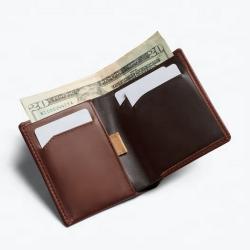 Luxury full grain leather slim bofild money wallet with back pocket rfid blocking for men