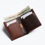 Luxury full grain leather slim bofild money wallet with back pocket rfid blocking for men