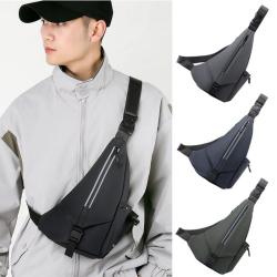 Men's minimalist and fashionable diagonal chest bag